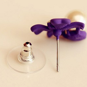 Fashion Multicolored Bow-knot Pearl Sweet Earrings