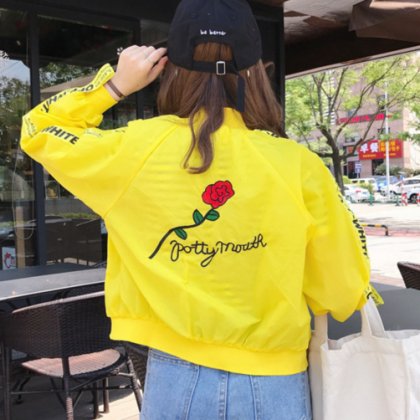 Fashion Rose Embroidered Sunscreens Long Sleeves..