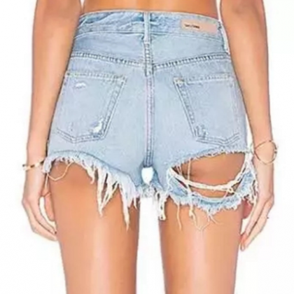 Fashion Women Jeans Cowboy High Waist Holes Pants..