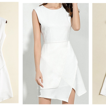 White Sleeveless And Irregular Dress