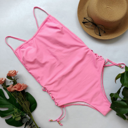 One-piece Swimsuit Style Solid Color Eyedrop..