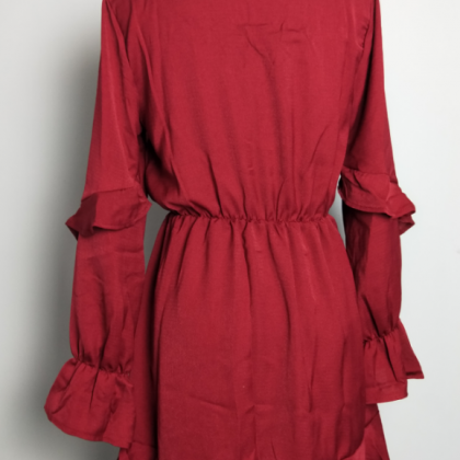 Red Irregularity Dress