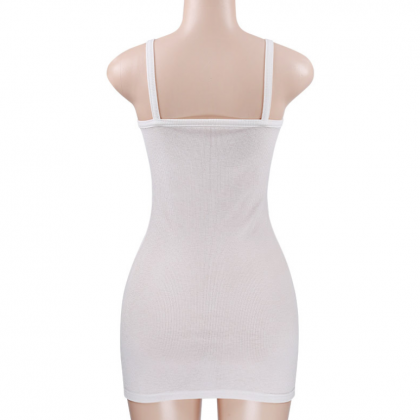 Style Sexy Drawstring Dress For Summer Slimming..