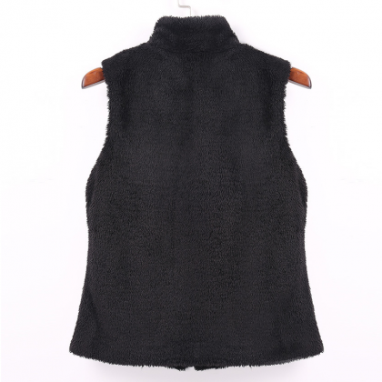 Style Warm Sheepskin Wool Vest Coat For Ladies