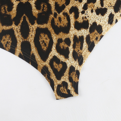 Style Leopard Print Seduction Corset Gathered To..