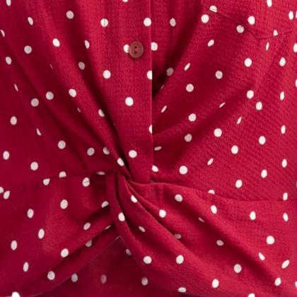 Women's Shirt Single-row Button-down..