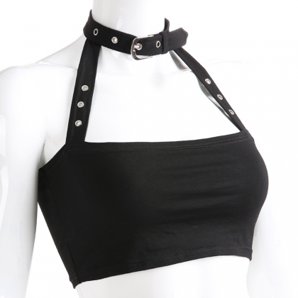 2019 Cotton Metal Buckle Hanging Neck Sexy Ultra..