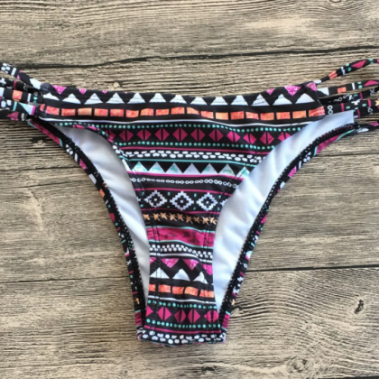 Sexy Tube Top Printed Bikini Split Swimsuit