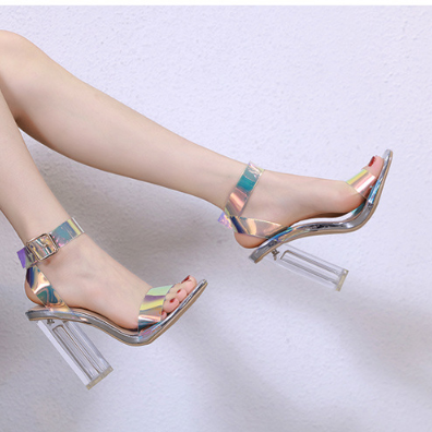 Fashion high heel square with sanda..