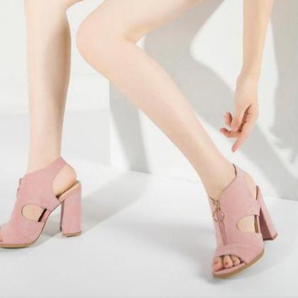 Women's front zipper with heels com..