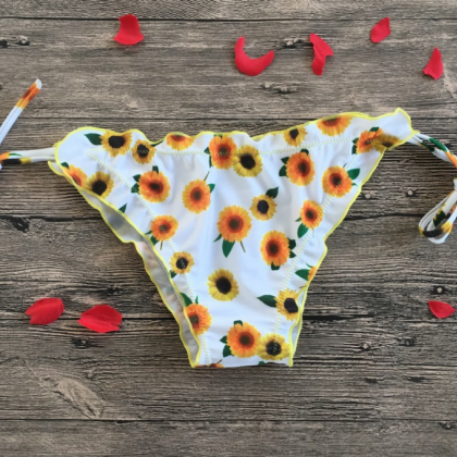 Split Sunflower Bikini