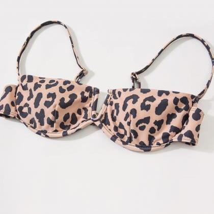 Bikini Swimsuit Bikini Digital Print Sexy Leopard..