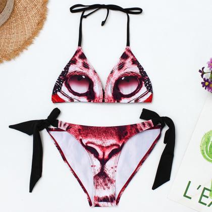 Leopard Print Bikini Sexy Ladies Split Swimsuit..