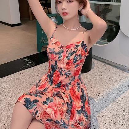 Holiday Style Sexy Off-shoulder Suspender Dress..