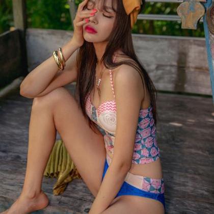 Swimsuit Female Printed Triangle Sling Sexy Split..
