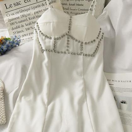 Light Luxury Rhinestone Dinner Dress Suspender..