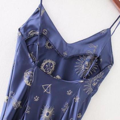 Embroidered Suspender Dress
