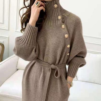Autumn And Winter Clothes Loose, Thin, High-neck..