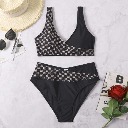 Sexy Check Print Swimsuit Slimming Swimsuit