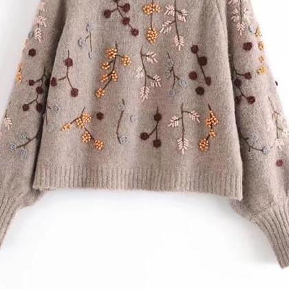 Autumn Women's Beaded Knitwear..