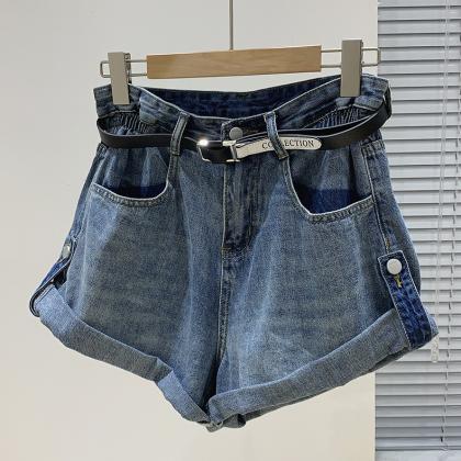 Denim shorts Women's summer high-wa..