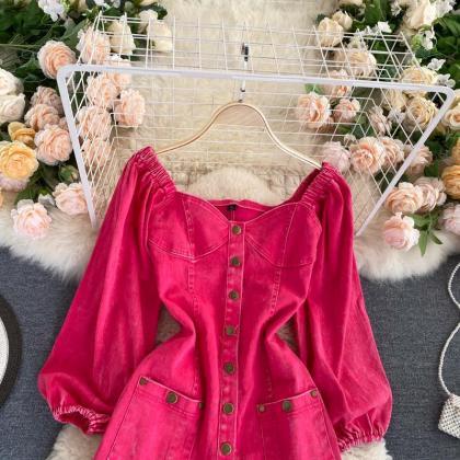 Fashionable Outfit With White Rose Red Jumpsuit..
