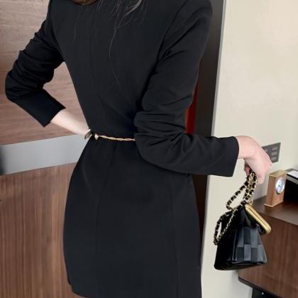 Design Sense Suit Hepburn Style Small Black Dress..