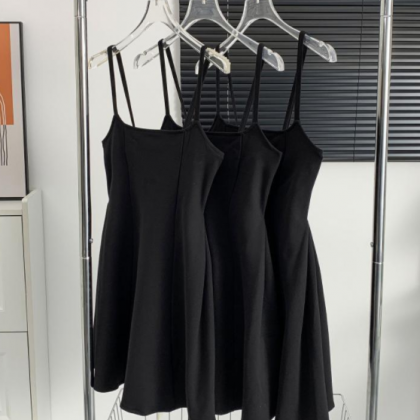 Black Suspender Dress For Women's..