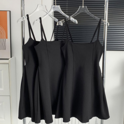 Black Suspender Dress For Women's..