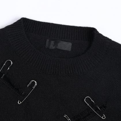 Irregular Perforated Sweater Women's..