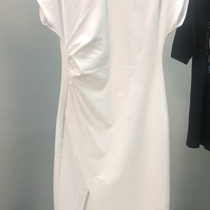 White Split Dress Women's T-shirt..