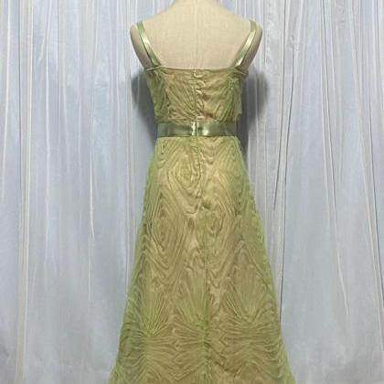 Summer Green Mesh Pleated Heart Studded Pearl..
