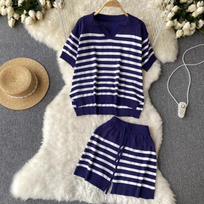 Sports Style Casual Suit Women Loose Summer Polo..