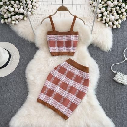Fashion Suit Summer Knit Halter Vest Over A..