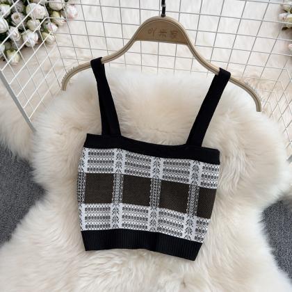 Fashion Suit Summer Knit Halter Vest Over A..