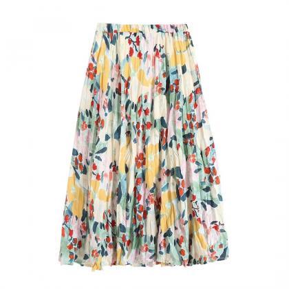 Floral Half Skirt