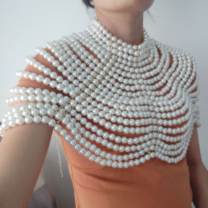 Pearl Pendant Wave Dress Host Clothing Accessories..