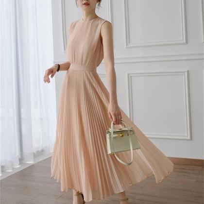 Gentle Design Sense Fairy Waist Full Skirt Pink..