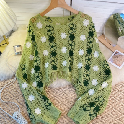 Lazy Knit Sweater For Women In Early Autumn Wear A..