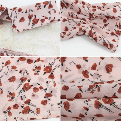 Floral Chiffon Shirt For Women Spring And Autumn..