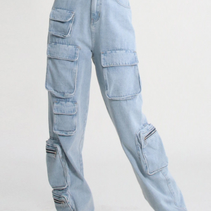 Personality Street Wash Jeans 2023 Autumn And..