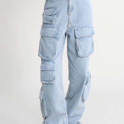 Personality Street Wash Jeans 2023 Autumn And..