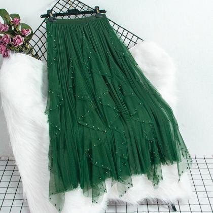 Distribution Belt Skirt Female 2023 Medium Long..