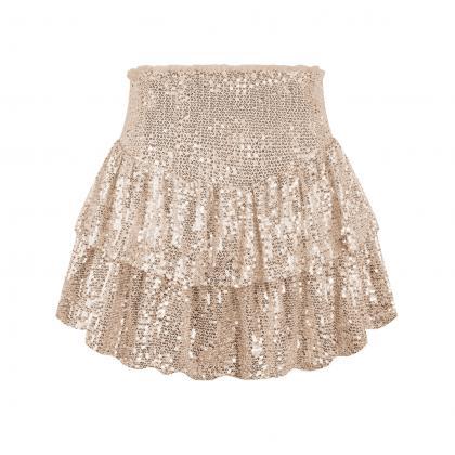 Spice Girl Pearl Flake Skirt Female Autumn Fashion..