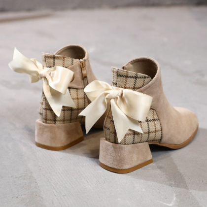 Fall And Winter Bow Short Boots..