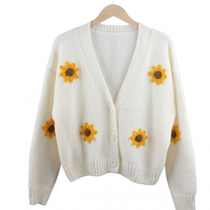 Heavy Industry Hand Embroidery Sweater Cardigan..