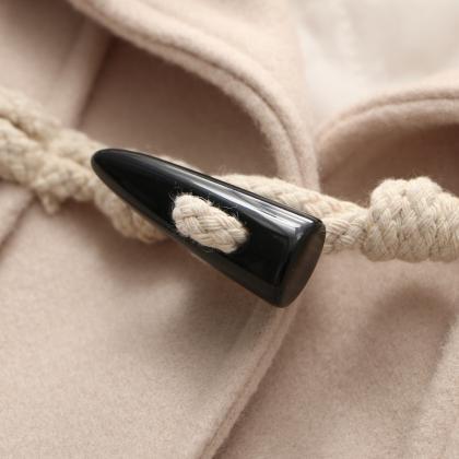 Winter Horn Button Woolen Coat..
