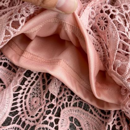 Elegant Flared Sleeve Victorian Lace Blouse