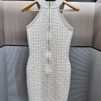 Classic All-in-one Sleeveless Slim Knit Dress Knit..