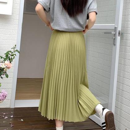 Simple Multi-color Skirt High-waisted Slimming..